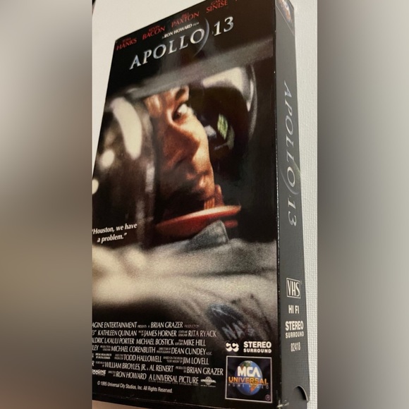 Apollo 13
VHS tape 1995
MCA Universal Home Video 82418
Tom Hanks
Kevin Bacon - Picture 3 of 8